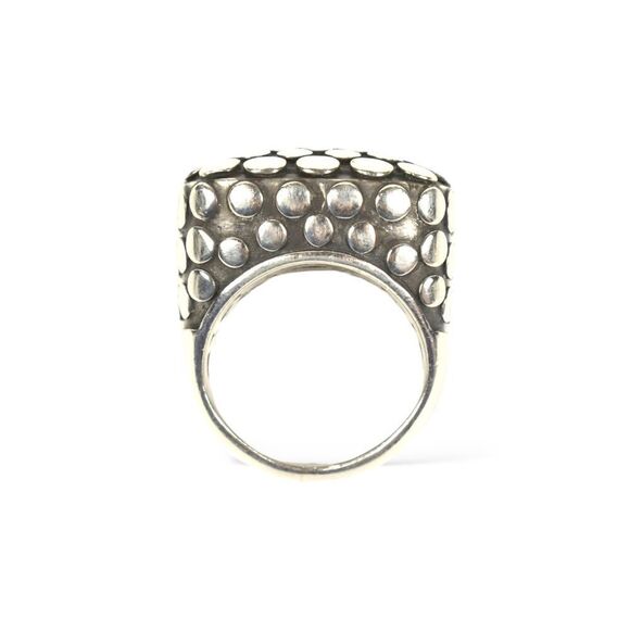 John Hardy Sterling Silver Dot Square Cocktail Ring.                 |Size: 7| - Picture 10 of 11